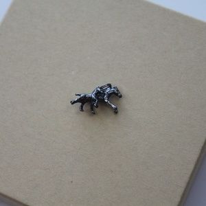 Horse and Pony Black Metallic Charm